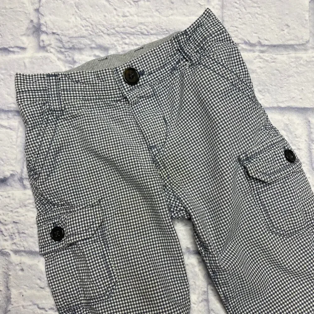 babyGap Plaid Pants/Capri's in Blue/White